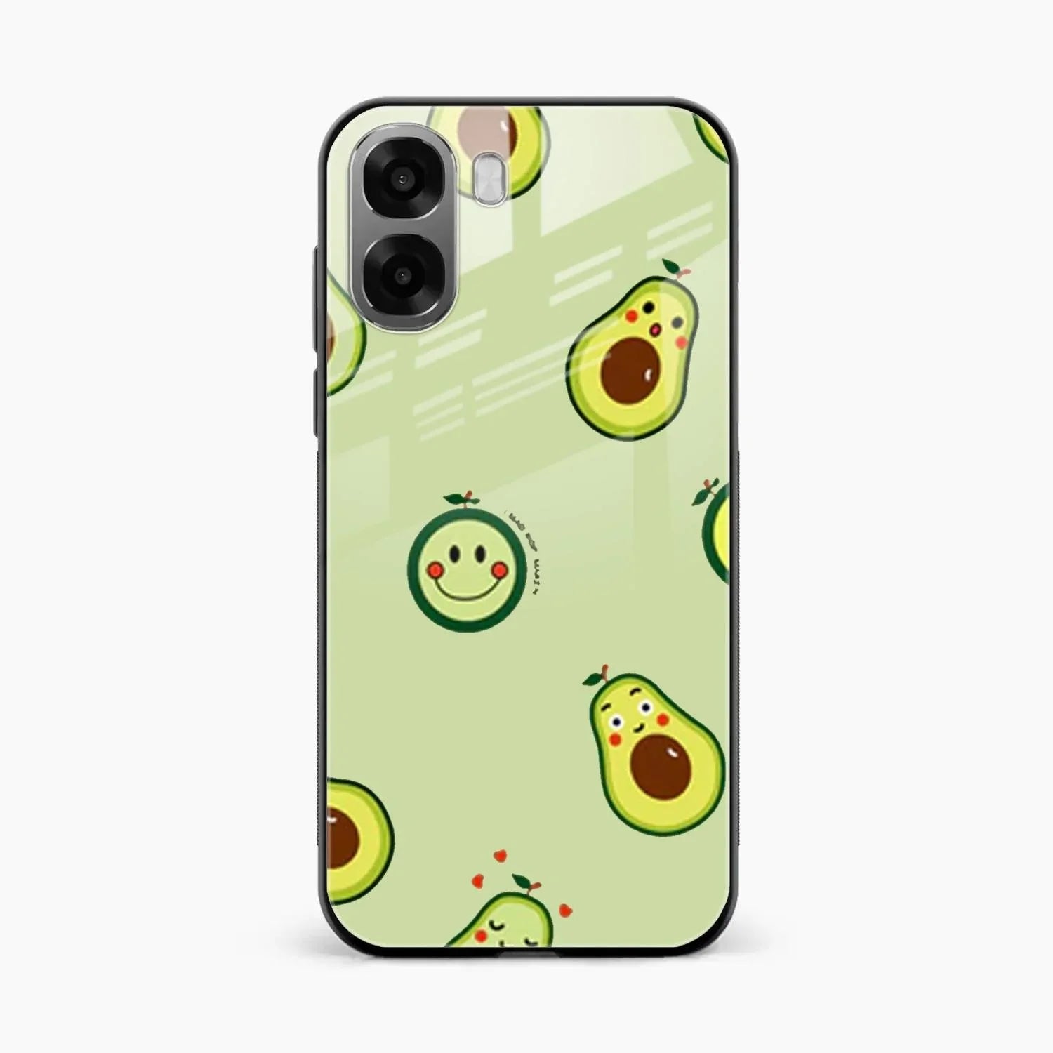 Cute Avocado Glossy Metal Case Cover For Oppo K14x 5G