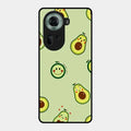 Cute Avocado Glossy Metal Case Cover For Oppo Reno 11 5G