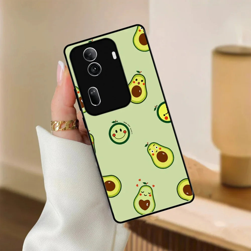 Cute Avocado Glossy Metal Case Cover For Oppo - ShopOnCliQ