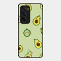Cute Avocado Glossy Metal Case Cover For Oppo Reno 12 5G