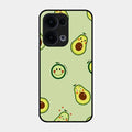 Cute Avocado Glossy Metal Case Cover For Oppo Reno 13 5G