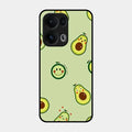 Cute Avocado Glossy Metal Case Cover For Oppo Reno 13 Pro 5G