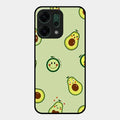 Cute Avocado Glossy Metal Case Cover For Oppo Reno 14 5G
