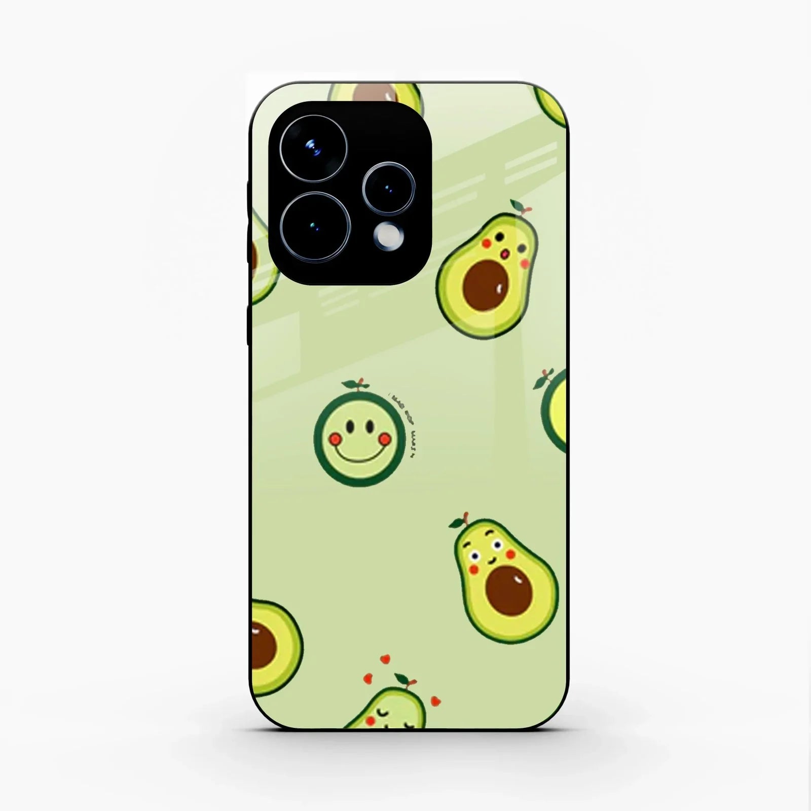 Cute Avocado Glossy Metal Case Cover For Oppo Reno 15 5G
