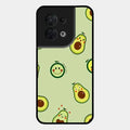 Cute Avocado Glossy Metal Case Cover For Oppo Reno 8 5G