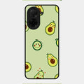Cute Avocado Glossy Metal Case Cover For Poco C71