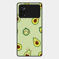 Cute Avocado Glossy Metal Case Cover For Poco X4 Pro 5G