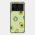 Cute Avocado Glossy Metal Case Cover For Poco X6 Pro 5G