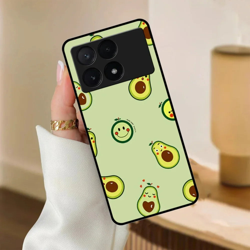 Cute Avocado Glossy Metal Case Cover For Poco - ShopOnCliQ