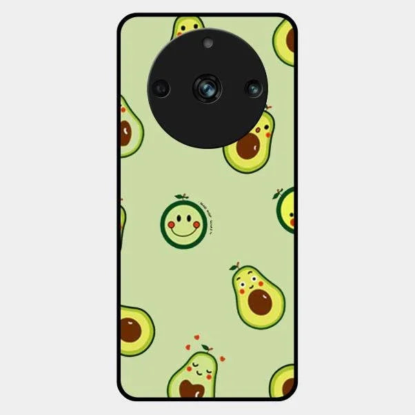 Cute Avocado Glossy Metal Case Cover For Realme 11 Pro 5G