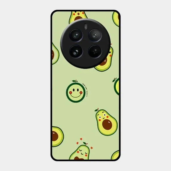 Cute Avocado Glossy Metal Case Cover For Realme 12 Pro Plus 5G