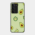 Cute Avocado Glossy Metal Case Cover For Realme 14X 5G