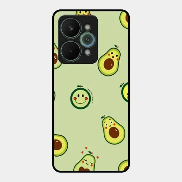 Cute Avocado Glossy Metal Case Cover For Realme 15 Pro 5G