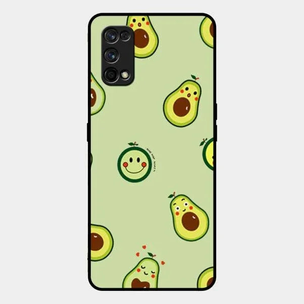 Cute Avocado Glossy Metal Case Cover For Realme 7 Pro