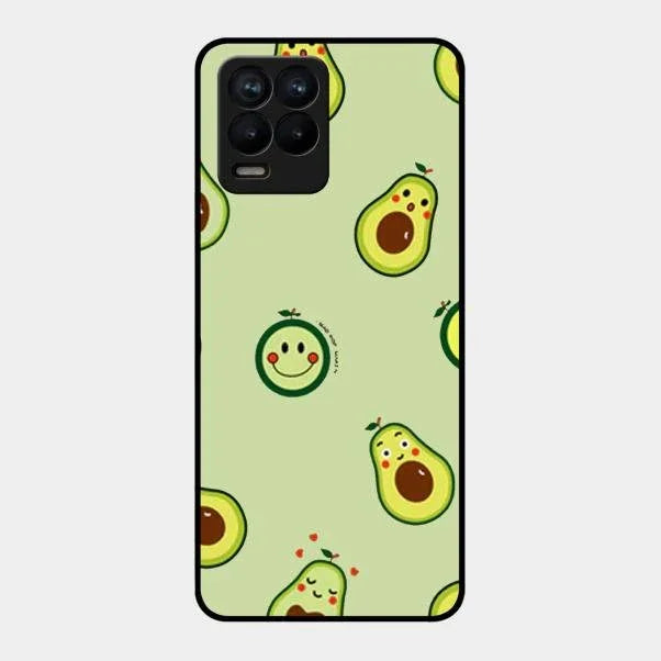 Cute Avocado Glossy Metal Case Cover For Realme 8 Pro