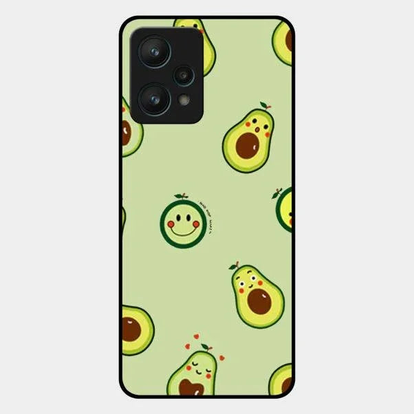 Cute Avocado Glossy Metal Case Cover For Realme 9 Pro 5G