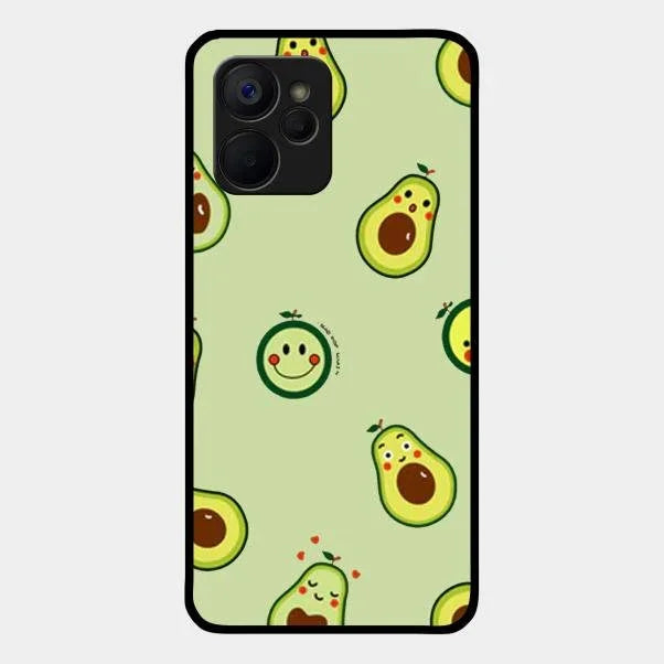 Cute Avocado Glossy Metal Case Cover For Realme 9I 5G