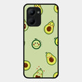 Cute Avocado Glossy Metal Case Cover For Realme C33 2023