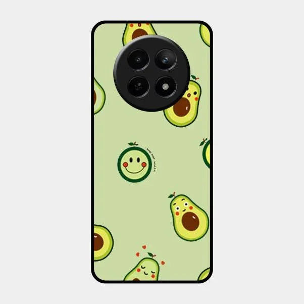 Cute Avocado Glossy Metal Case Cover For Realme C65 5G