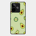 Cute Avocado Glossy Metal Case Cover For Realme Gt 7T 5G