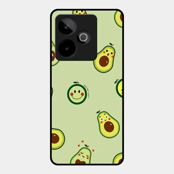 Cute Avocado Glossy Metal Case Cover For Realme Gt 7T 5G
