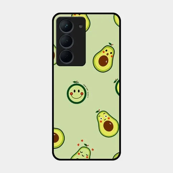 Cute Avocado Glossy Metal Case Cover For Realme Narzo 80X 5G