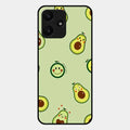 Cute Avocado Glossy Metal Case Cover For Redmi 12 5G