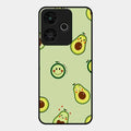 Cute Avocado Glossy Metal Case Cover For Redmi 13 5G