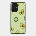 Cute Avocado Glossy Metal Case Cover For Redmi 13C 5G