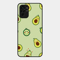 Cute Avocado Glossy Metal Case Cover For Redmi Note 10