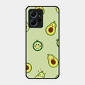 Cute Avocado Glossy Metal Case Cover For Redmi Note 12 4G