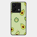 Cute Avocado Glossy Metal Case Cover For Redmi Note 13 Pro 5G