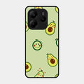 Cute Avocado Glossy Metal Case Cover For Redmi Note 14 5G
