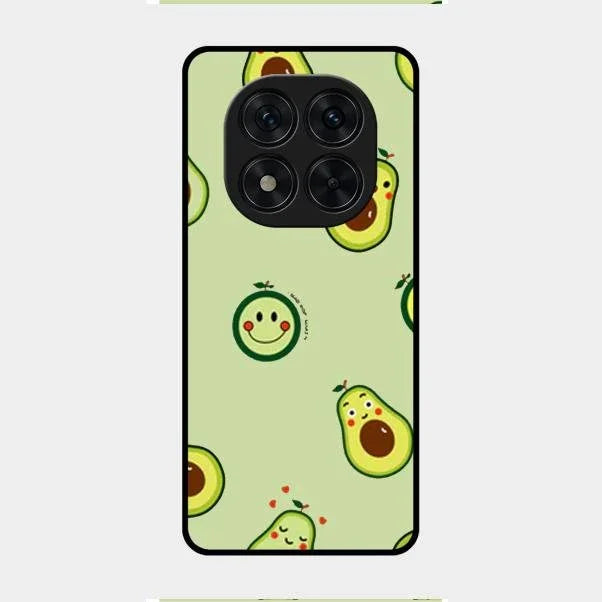 Cute Avocado Glossy Metal Case Cover For Redmi Note 14 Pro 5G