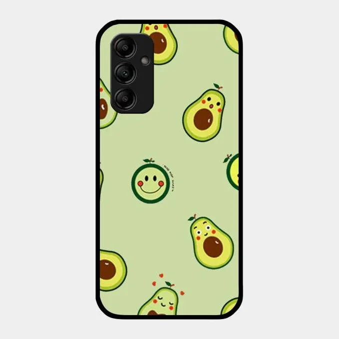 Cute Avocado Glossy Metal Case Cover For Samsung Galaxy A14 5G