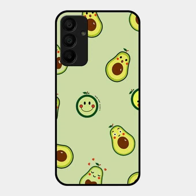 Cute Avocado Glossy Metal Case Cover For Samsung Galaxy A15 5G