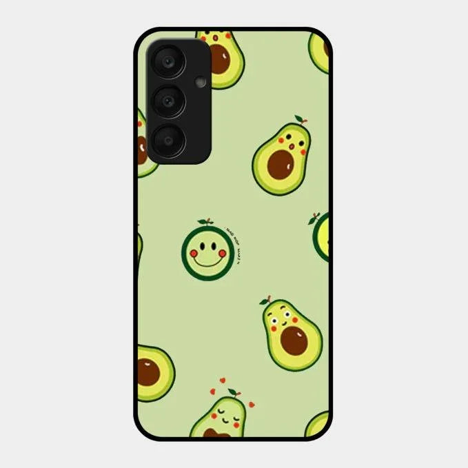 Cute Avocado Glossy Metal Case Cover For Samsung Galaxy A25 5G