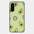Cute Avocado Glossy Metal Case Cover For Samsung Galaxy A36 5G