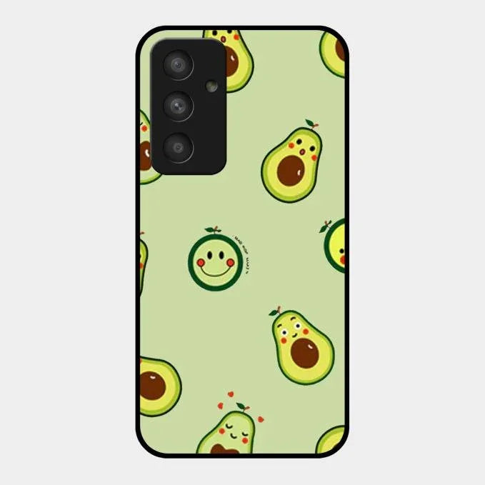 Cute Avocado Glossy Metal Case Cover For Samsung Galaxy A54 5G