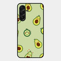 Cute Avocado Glossy Metal Case Cover For Samsung Galaxy A56 5G