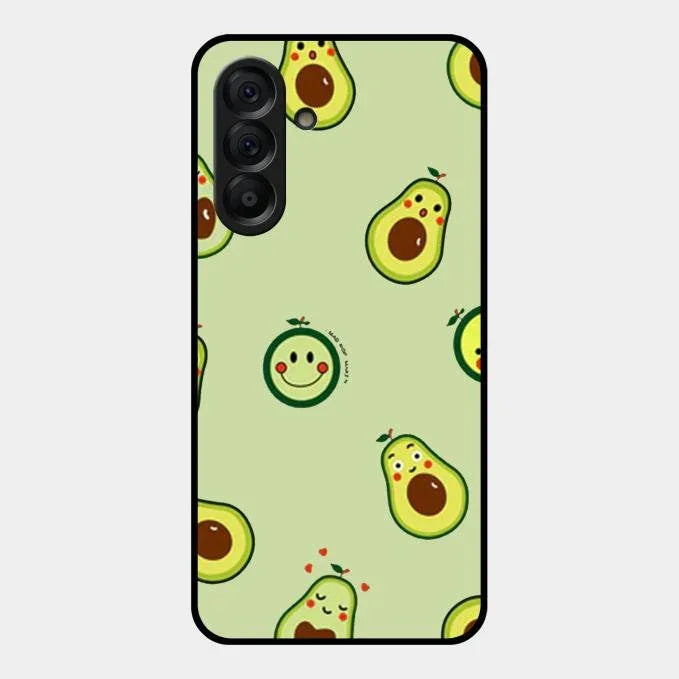 Cute Avocado Glossy Metal Case Cover For Samsung Galaxy A56 5G