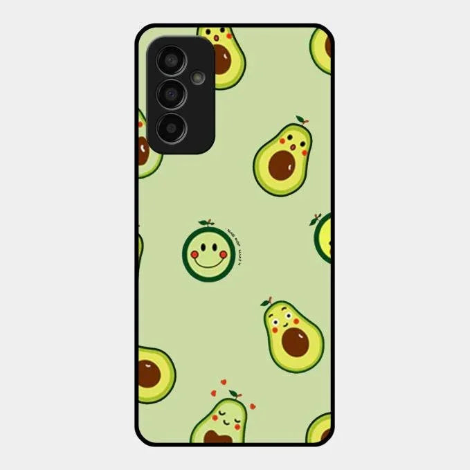 Cute Avocado Glossy Metal Case Cover For Samsung Galaxy F13