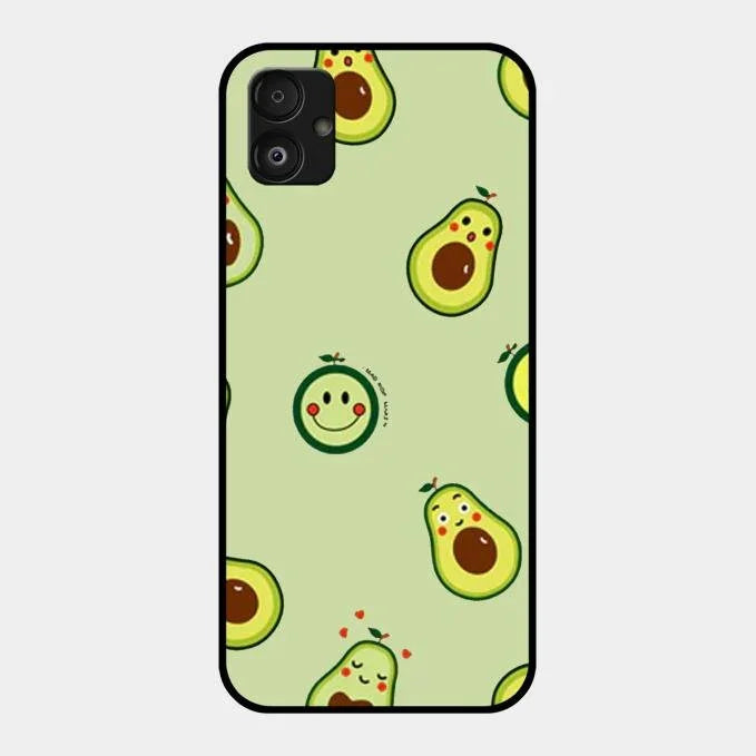 Cute Avocado Glossy Metal Case Cover For Samsung Galaxy F14 5G
