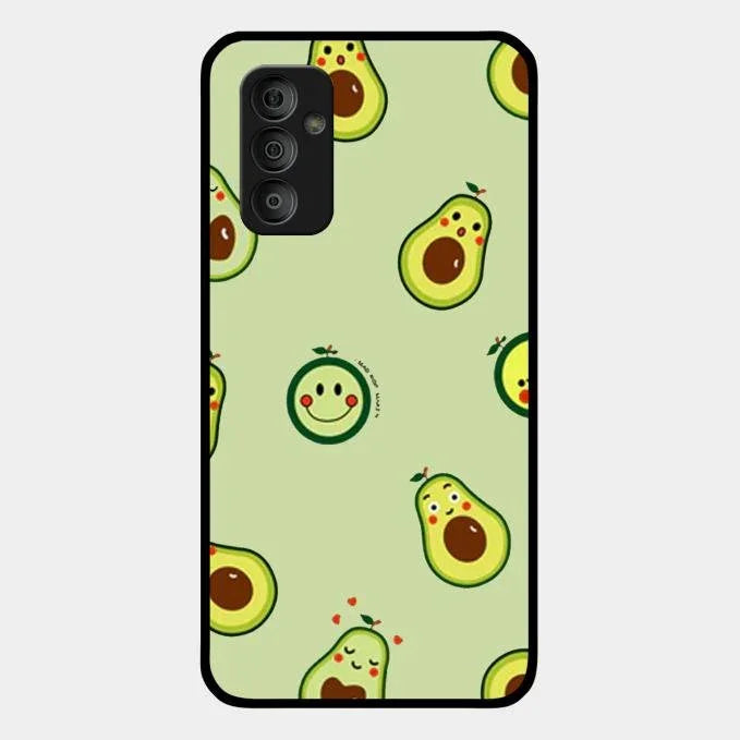Cute Avocado Glossy Metal Case Cover For Samsung Galaxy F23 5G