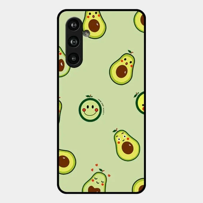 Cute Avocado Glossy Metal Case Cover For Samsung Galaxy F54 5G