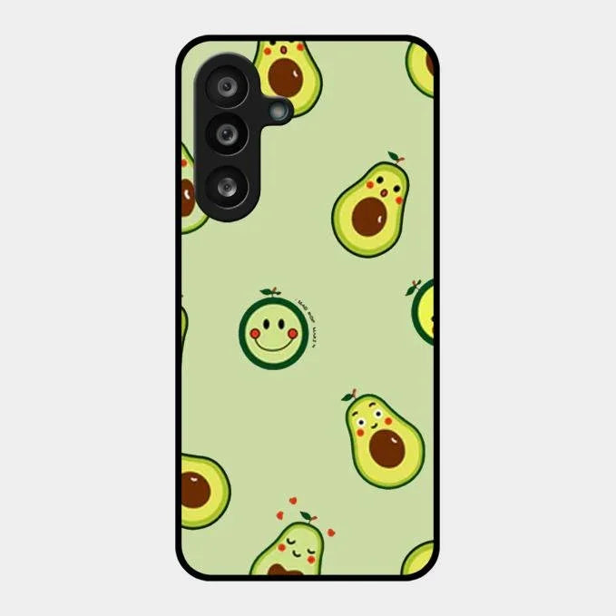 Cute Avocado Glossy Metal Case Cover For Samsung Galaxy F56 5G