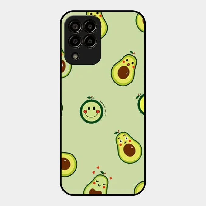 Cute Avocado Glossy Metal Case Cover For Samsung Galaxy M33 5G