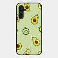 Cute Avocado Glossy Metal Case Cover For Samsung Galaxy M34 5G