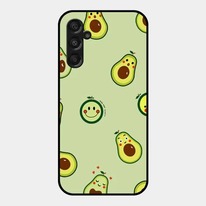 Cute Avocado Glossy Metal Case Cover For Samsung Galaxy M34 5G