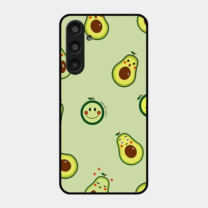 Cute Avocado Glossy Metal Case Cover For Samsung Galaxy M35 5G